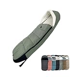 Universal Pushchair Footmuff for Babyzen YOYO/YOYO2 & Bugaboo, Waterproof Fabric Base, Easy-Clean, Warm Foot Cover for strollers (Standard, Olive)