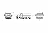 A4 Photo Blueprint Fiat Ducato Dropside Short Truck 2007