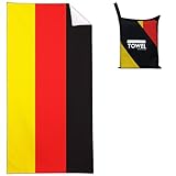 Zomer Beach Towel Large 90 x 180 cm German Flag Towel Microfibre Bath Towel Quick Drying for Women Men Swimming Travel Holiday Sauna Yoga