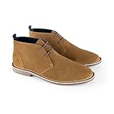 Catesby England Sahara Suede Leather Desert Boots Men Extra Padded Casual Chukka Boots Men, Tan, UK 9