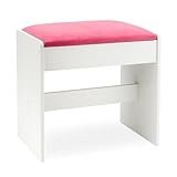CROWNSHOP Vanity Stool Comfortable Dressing Table Stools Simple Padded Stool Chair for Dressing Table Bedroom Makeup Stools Suitable for Bedroom Piano Piano Pink 45 * 45 * 28.6
