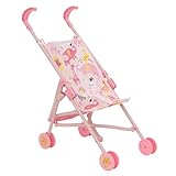 BabyBoo Single Stroller | Pink Jungle Baby Doll Pushchair | Toy Dolls Buggy with Umbrella Fold | Lightweight Stroller for Kids | Perfect Role Play Toy for Boys & Girls | Ages 2+