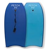 Fetch 50 40'' Performance Bodyboard with Stringer and Coiled Leash, Beginner to Intermediate