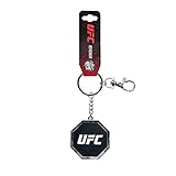 Pro Specialties Group UFC Octagon Logo Zamac Keychain, Black