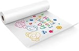 KAVAVO White Paper Roll, Drawing Paper,1pcs 17.32 inchesx 32.81 feet（ 44 cm x 10 m, Wall Art, Gift Wrap Lining Paper for Walls Drawing Paper