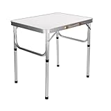JF HOME BLISS 2FT Folding Camping Table Picnic Table Adjustable Height Multipurpose Party Dining small camping Table Lightweight with Carry Handle for Catering Buffet and Garden