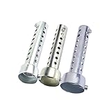 Universal Motorcycle Baffle, Universal Motorbike Motorcycle Exhaust Can DB Killer Silencer Muffler Pipe Insert Baffle Silver (35mm / 42mm / 45mm)(45mm)