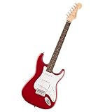 Squier by Fender Debut Collection Stratocaster Electric Guitar, Laurel Fingerboard, White Pickguard, Dakota Red