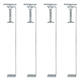 ShanQian 4PCS Brick Profile Clamps, 300mm Stainless Steel Brick Laying Clamps, Heavy Duty Profile Bricklaying Clamps 80mm Adjustable Threaded Rod - Silver