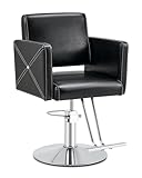 CO-Z Salon Chair for Hair Stylist with 360° Swivel,Adjustable Height Hydraulic Hairdressing Chair with Weighted Steel Base 150 kg Capacity for Beauty Salon Barber Shop Tattoo Parlor