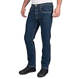 Lee Cooper Men's LCPNT219 Workwear 5 Pocket Wash Stretch Denim Jeans, Navy, 34W/31L