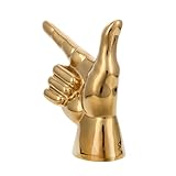 Amosfun Elegant Modern Nordic Ceramic Hand Gesture Sculpture Artistic Home Decor Accent for Bedroom Desktop Stylish Living Accessories and Contemporary Interiors