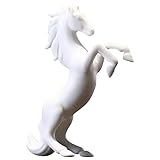 KGADRX Ceramics Statue White Porcelain Horse Ornaments Miniature Figurines Horse Statuette Desk Decoration Modern Home Home Decor