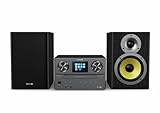 PHILIPS M8905/10 Micro Music System with Bluetooth and DAB+/FM Internet Radio (USB, Spotify Connect, CD, MP3-CD, 100 W, Bass-Reflex Loudspeakers, Digital Sound Control) - 2020/2021 Model, Black, 100 W