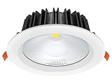Long Life Lamp Company COB 30W Recessed Commercial LED Downlight Daylight 6000k AC100-240v PL and Metal Halide Replacement CDL30W