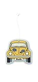 BRISA VW Collection - Volkswagen Air Freshener, Room Freshener, Deodorizer for Cars Beetle Bug Motif (Yellow/Coconut)