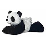 Aurora 12756 8-inch Flopsie Panda,Black and White