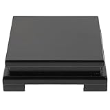 TOPBATHY Square Wooden Plinth Stand for Ornaments, Wooden Display Base for Tea Sets, Buddha Statues, Small Fishbowls, Vases, and Decorations - 5.9x5.9x1.97 Inches, Black