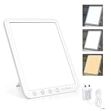 SAD Lamp - 15000 Lux Light Therapy With 3 Color Temperature, 6 Timer, Memory Function, Touch Control for Office/Desk/Home/Sleep