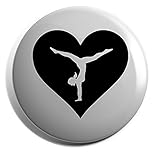 Hippowarehouse Heart Gymnastics Badge Various Sizes 38mm 50mm 75mm