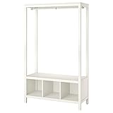 IKEA HEMNES Open Wardrobe, 120x50x197 cm, White Stained