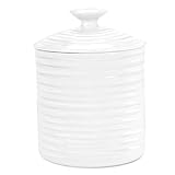 Portmeirion Home & Gifts Storage Jar, Porcelain, White, 10.8 x 10.8 x 14.6 cm