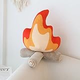 30cm Branch bonfire plush toy,Soft Simulation fire pile flame pillow, Funny Campfire Plush Outdoor Camping Room Decoration, Suitable for Boys and Girls Christmas, Birthday Surprise Gift (Size Name: S)
