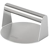 AISHNA Stainless Steel Burger Press, Heavy-Duty Bacon Grill Burger Smasher, 5.51-Inch Round Grill Press, Perfect for Flat Top Griddle Grill Cooking, Steak, Paninis, Flatbreads and Sandwiches (Round)