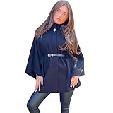 Women’s Cape Coat with Belt – Wool Blend Poncho Jacket, Open Front Long Sleeve Overcoat, Elegant Autumn Spring Winter Outerwear Ladies Coats (Black, UK 8-22)
