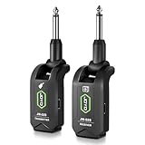 JOYO 5.8GHz Wireless Guitar System Wireless Guitar Transmitter Receiver Rechargeable Audio with 4 Signal Channels for Electric Guitar Bass 20M (JW-02S)