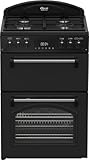 Leisure CLB60GCK 60cm Wide Classic Range Style Gas Cooker - Black - A+ Rated, H90 x W60 x D60 (cm)