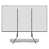 Amazon Basics Universal TV Stand for 22" - 77" LCD/LED/Plasma TVs - Height Adjustable - Compatible with Soundbars, Holds up to 36kg & Max VESA 800x400mm, Black