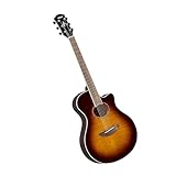 YAMAHA APX600FM Electro-Acoustic Guitar – Flame Maple Top, Slim Thinline Body, 25” Scale, System65 Pickup, EQ, Built-In Tuner – Tobacco Brown Sunburst