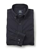 THE SAVILE ROW COMPANY LONDON Men's Classic Fit Button Down Long Sleeve Oxford Shirt - Dark Navy - Extra Large