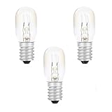 15W Scentsy Light Bulb Warm White 2700K, E14 Small Screw Oven Salt Lamp Bulb, T20 Tubular Incandescent for Pygmy Sewing Machine Light Fridge (3-Pack)