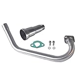 SJVLXHI 3 Stage Exhaust Header Pipe For Coleman Powersports CT200U BT200X CT200u-ex,212cc 196cc/6.5HP Go Kart and Gas Mini Bike