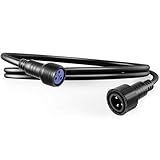 Waterproof Power Cable, 3 Pin 2.5mm2 Waterproof Connector Power Extension Cable, 1m IP65 Par Light Outdoor Power Cord for Powercon Connector Output Hand in Hand Stage Lights