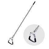 BARAYSTUS 142cm Stainless Steel Garden Hoe - Adjustable Long Handle Hula Hoes & Stirrup Hoe for Weeding, Vegetable Growing, Cultivating - Durable Gardening Tool