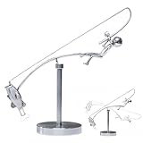 The Fisherman Kinetic Sculpture - Balancing M/etal Art Desk Decor Statue & Relaxing Office Toy,Unique Fishing Gifts for Men,Dad,Husband,Elegant Living Room Ornaments and Home Sculptures for Decoration
