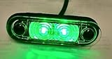Quick Fit Led Marker Light 12V 24V Hella Style Kelsa Bar Green Mure Laml004Qf