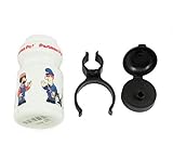 Ammaco Postman pat clip on bottle for childrens kids bikes- plastic no tool mount for handlebar or frame black cap white bottle colourful postman pat boys girls bike