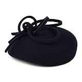 Whiteley Hats Rosey Wool Pillbox Hat with Swirl - Navy Blue One Size