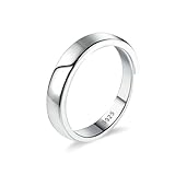 ALEXCRAFT Adjustable Silver Rings for Women 925 Adjustable Men Sterling Silver Ring Men Thumb Rings for Women 4mm