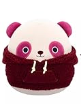 Squishmallows Original 8-Inch Christmas 2024 Hoodie Squad Plush- Official Jazwares Stuffed Animal Toy - Add to Your Squad - Gift for Kids, Girls & Boys (Ponder The Burgundy Panda)