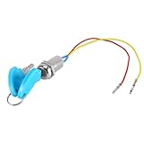 Sarini Electric Scooter Ignition Switch 2 Wire With 2 Keys Ignition Switch For Electric Scooter ATV Moped Go Kart Replacement Accessories