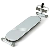 COSTWAY Sit Up Bench, 150KG Foldable Abdominal Training Workout Bench with 3 Gear Adjustable Angles and Adjustable Length, Versatile AB Crunch Machine Fitness Equipment for Home Gym (Blue)