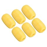 PATIKIL 4.33" x 2.76" Rope Float Buoy, 6 Pcs 270g Deep Water Floats Rope Float Buoy Great for Trail Markers Dock Floats Kayak Boats Swimming Pool, Yellow