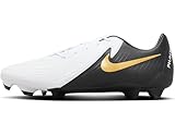 Nike Phantom Gx II Academy Fg/Mg Football Shoe White/Black/MTLC Gold Coin 7