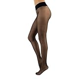 CALZITALY Seamless Sheer Tights, No Seam Pantyhose, Invisible Sheer Tights| Black, Skin, Blue, Violet, Red, White, Green, Blue |15 DEN | S, M, L, XL, XXL | Made in Italy (S, BLACK)