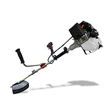 FUXTEC FX-MS125 petrol brush cutter - 25.4 ccm / 1hp power - 2-stroke grass trimmer only 5.5kg - brush cutter with 305mm cutting width - trimmer with line and blade